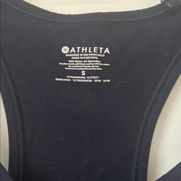 Athleta Navy Blue Racerback Performance Tank - Picture 2 of 4